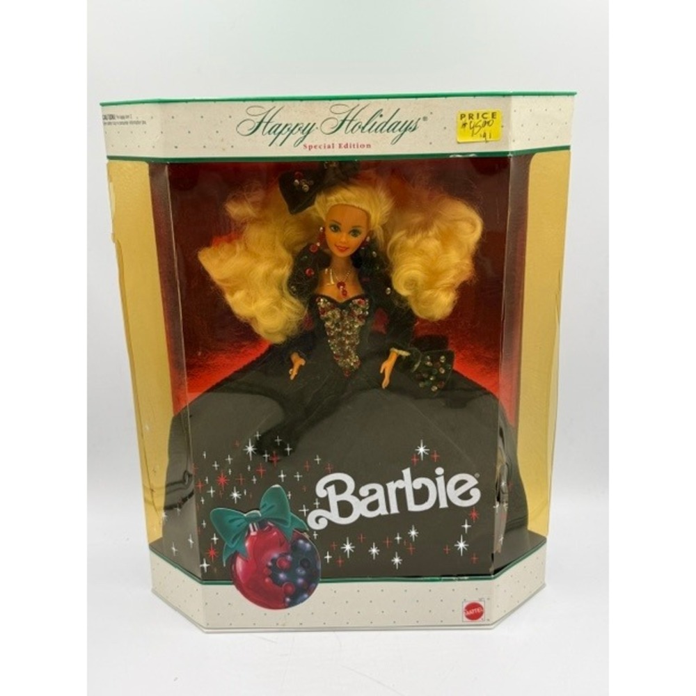 Vintage 1991 Happy Holidays Barbie Special Edition Green Velvet Gown 12155 NIB